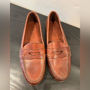 New, brown leather Cole Haan loafers